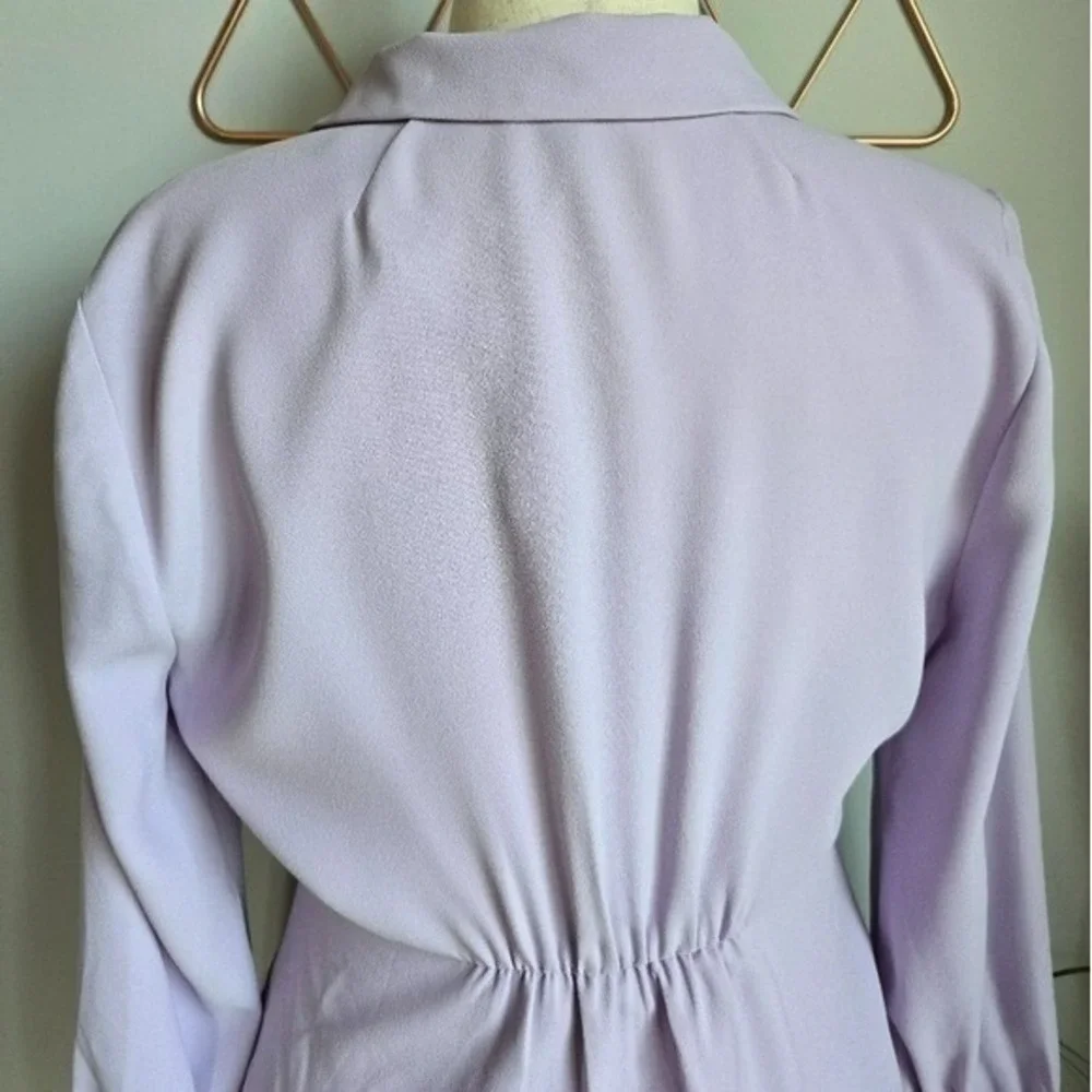 J. Crew NEW Lilac 365 Crepe Faux-Wrap Shawl Collar Blouse Top SZ 10 Career Chic